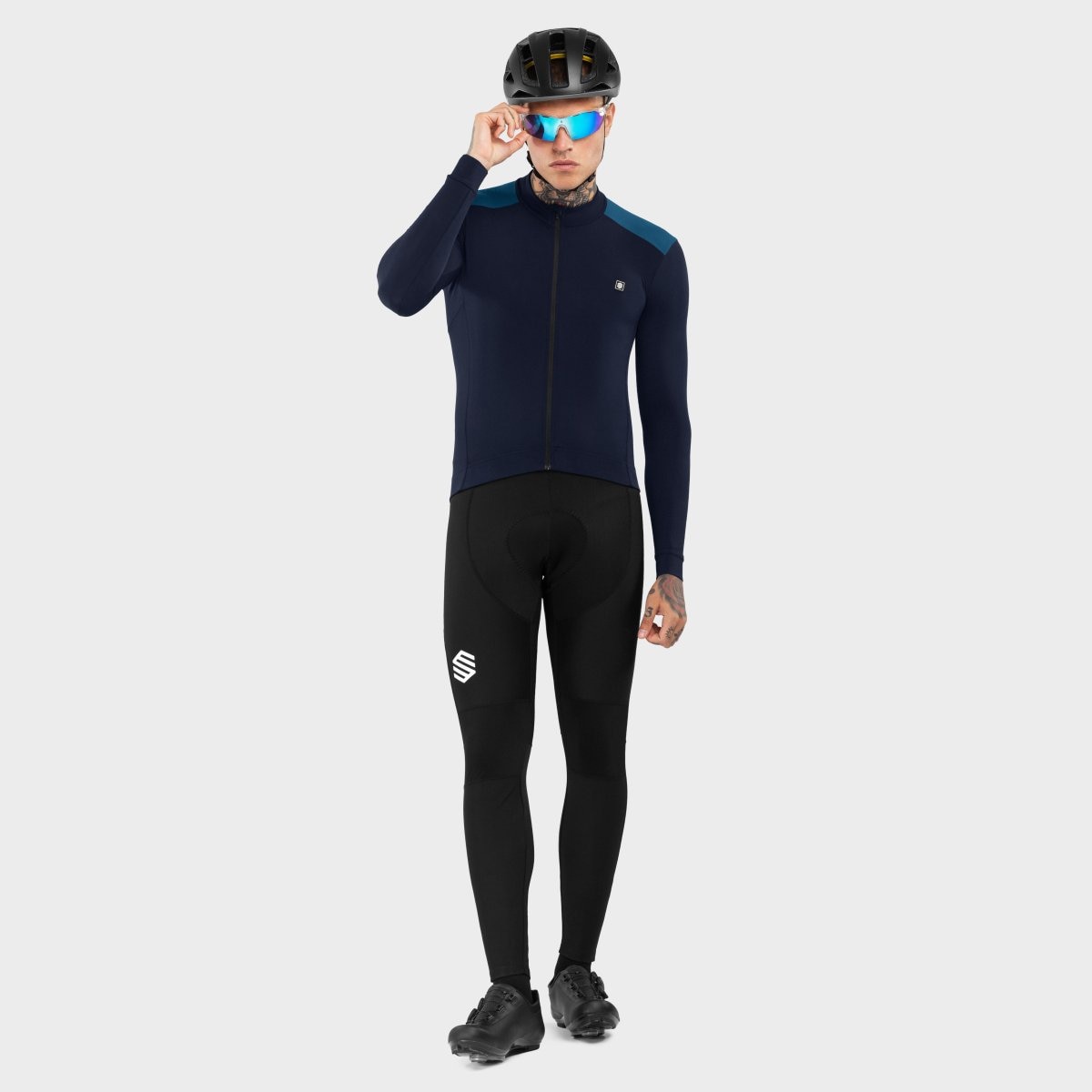 Maillot ciclismo térmico hombre SRX M4 Siroko - Azul Azul-3