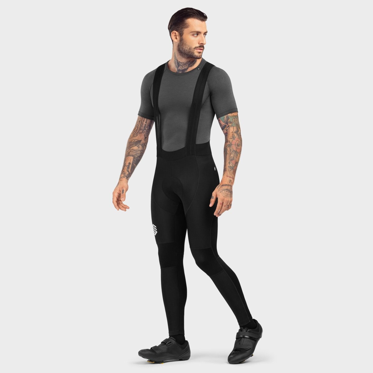 Culote largo ciclismo de hombre BX Siroko - Negro mate Negro mate-2