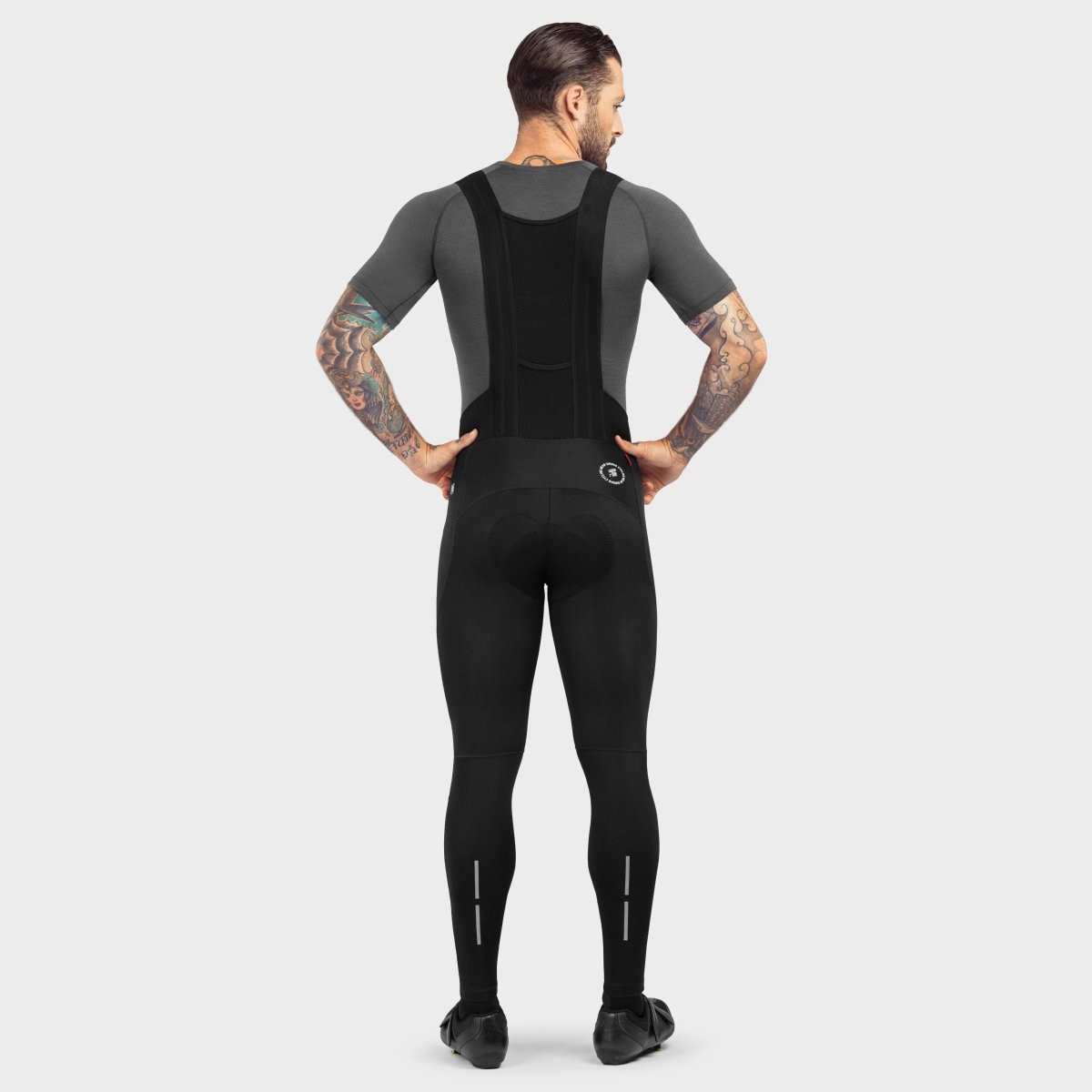 Culote largo ciclismo de hombre BX Siroko - Negro mate Negro mate-3