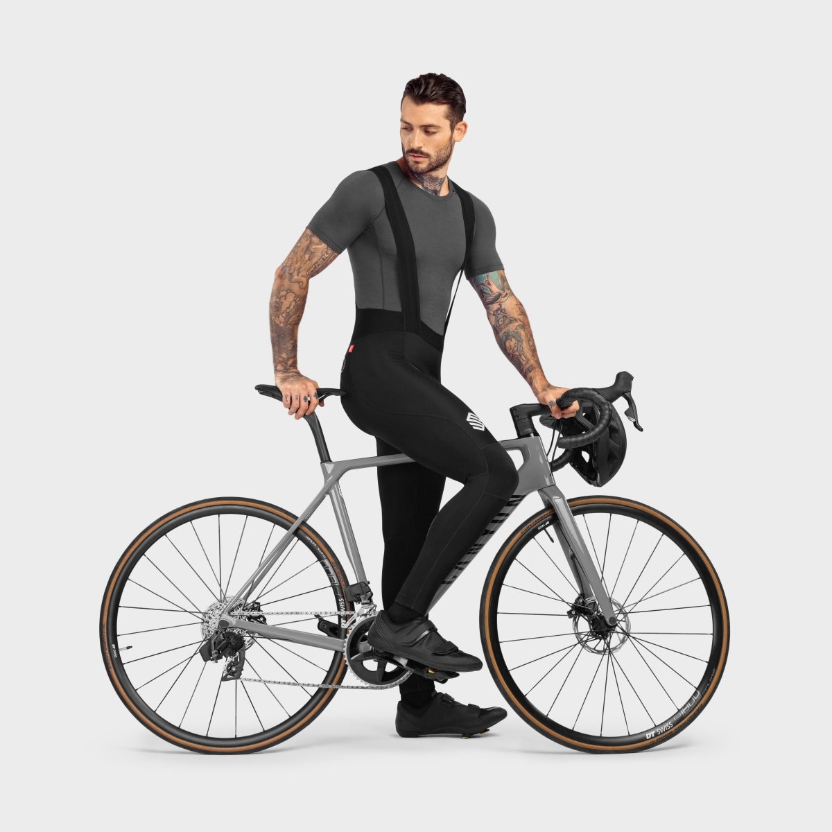 Culote largo ciclismo de hombre BX Siroko - Negro mate Negro mate-4