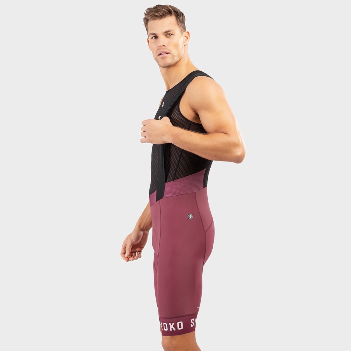 Culote corto ciclismo de hombre BX Bionaz Siroko - Rojo Rojo-3