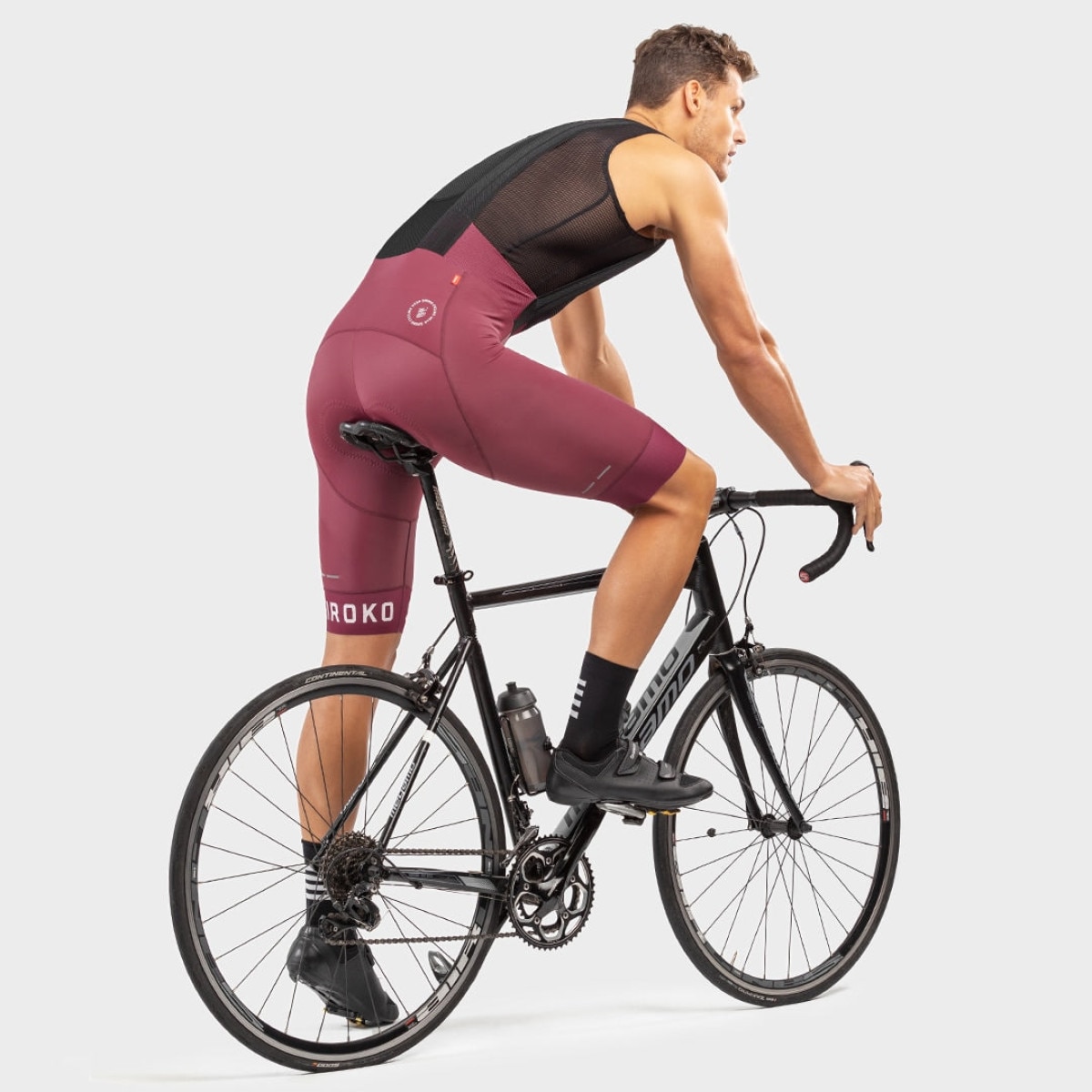 Culote corto ciclismo de hombre BX Bionaz Siroko - Rojo Rojo-4