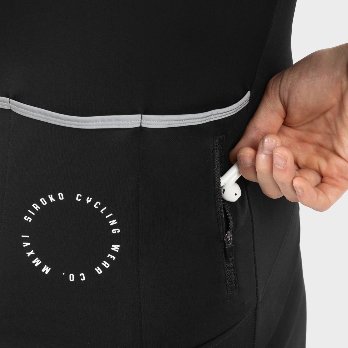 Maillot ciclismo térmico hombre SRX M4 Siroko - Negro Negro-5