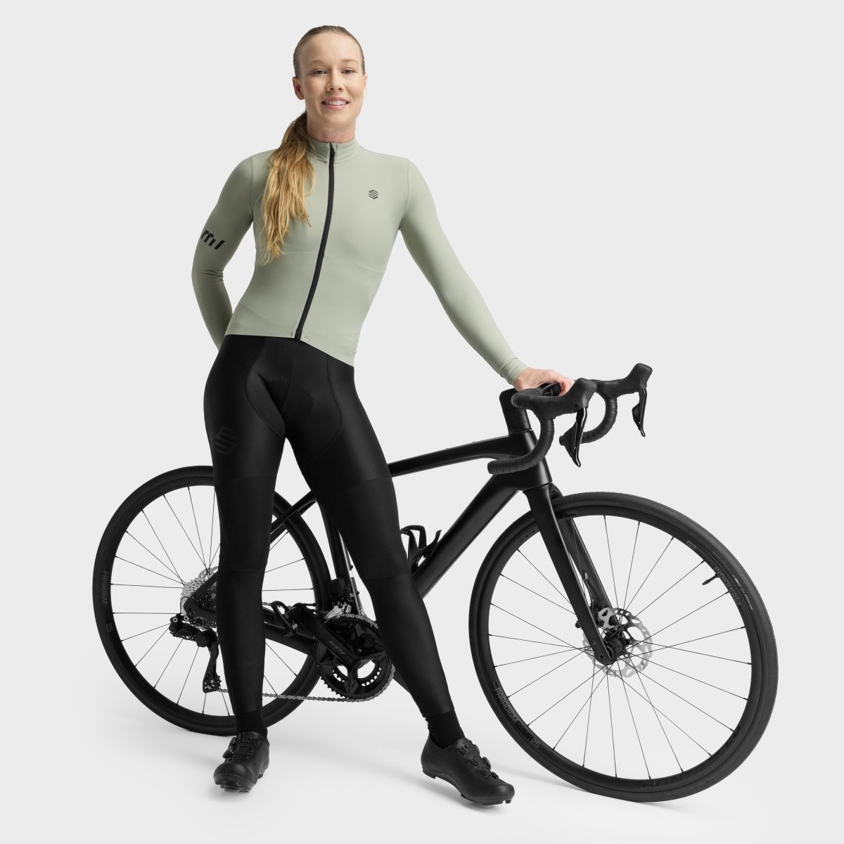 Culote largo ciclismo mujer SRX Premier Siroko - Negro Negro-3