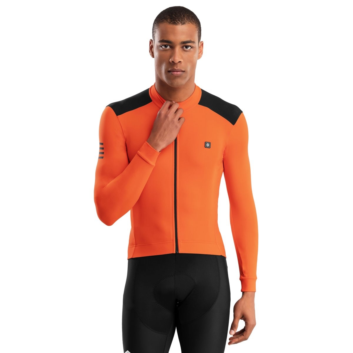 Siroko Maillot ciclismo térmico de hombre SRX M4 Naranja