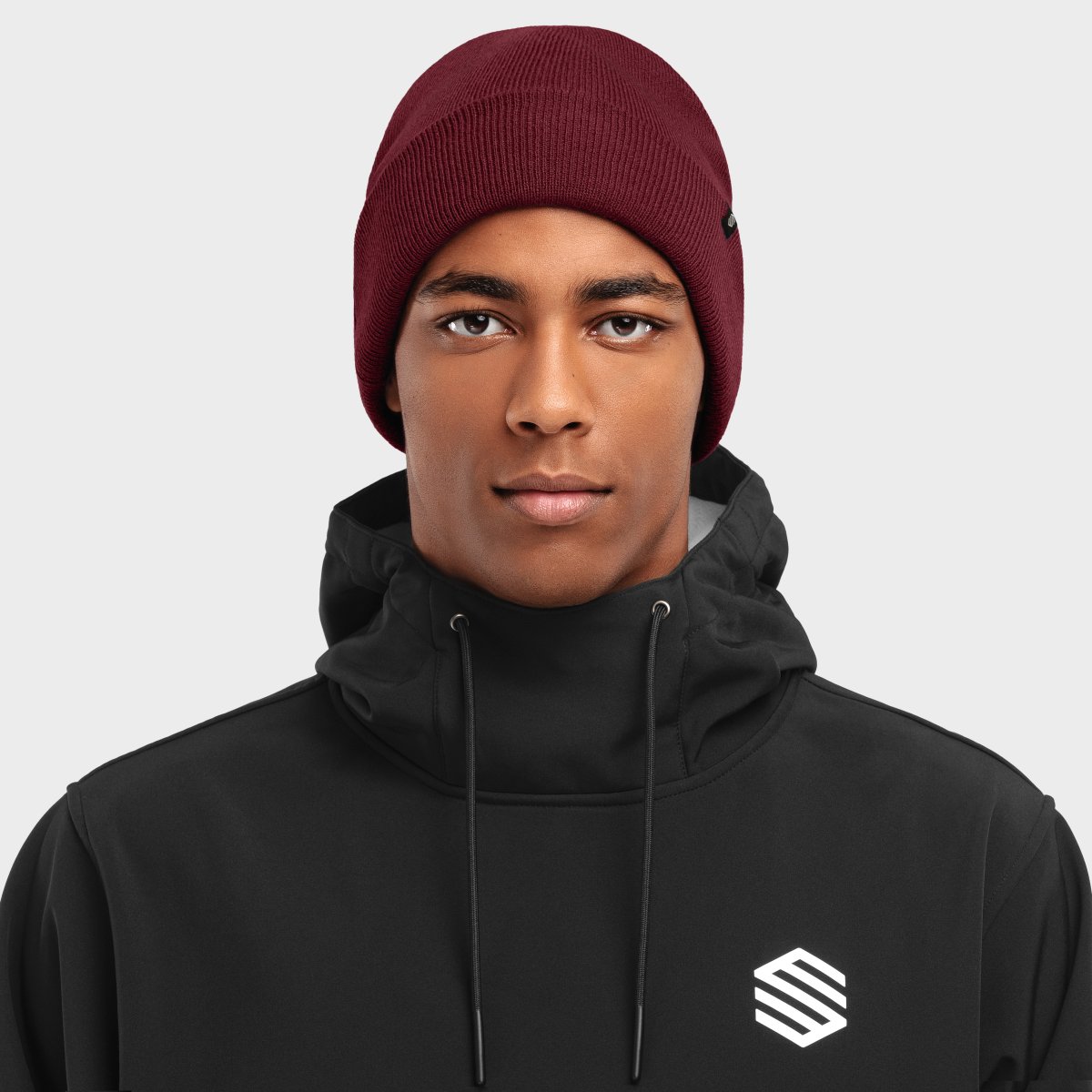 Gorro de invierno Snowflake Maroon Siroko - Rojo Rojo-2
