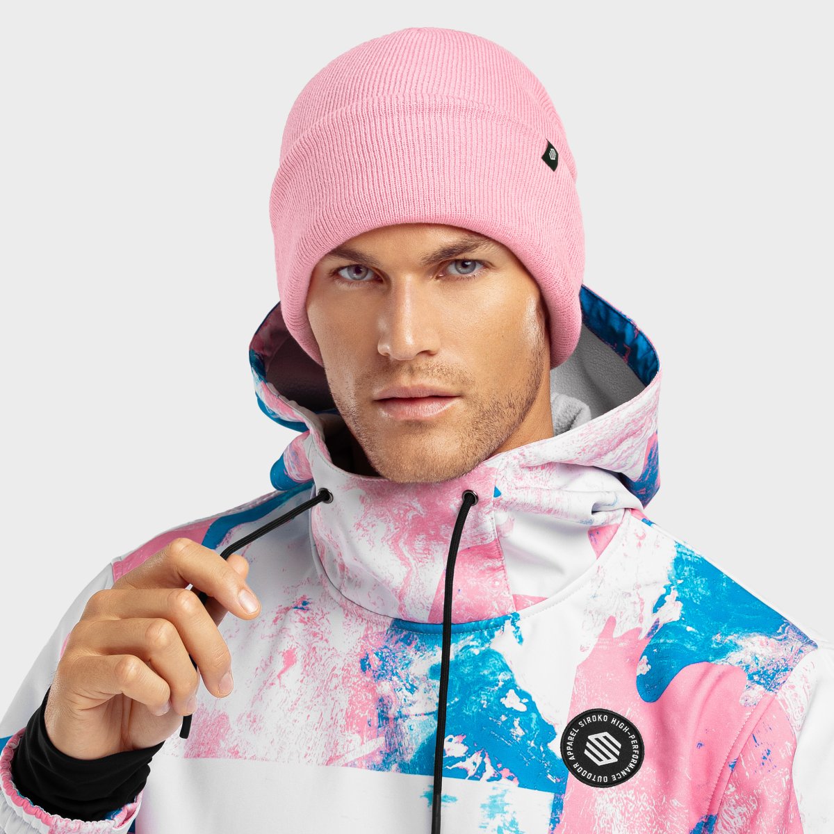 Gorro de invierno Snowflake Pink Siroko - Rosa Rosa-2