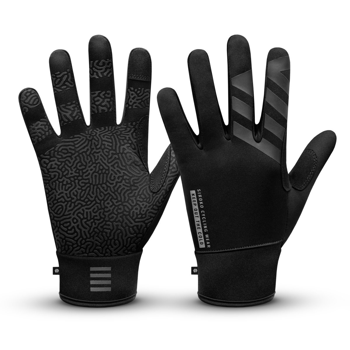 Guantes de ciclismo para invierno Vestkapp Siroko - Negro Negro-1