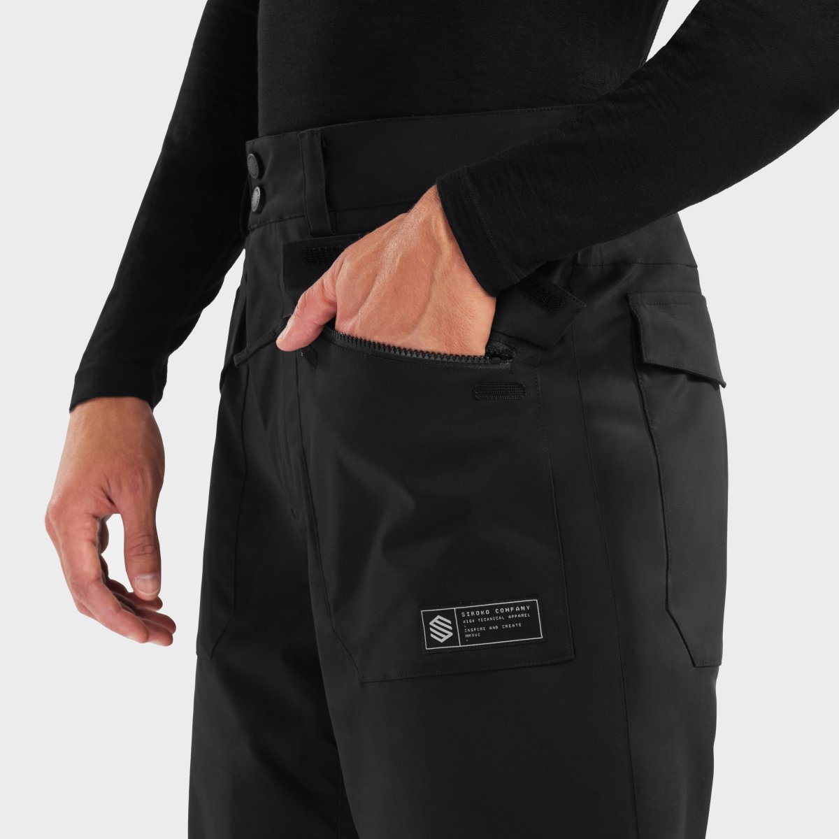 Pantalón para snow y esquí premium de hombre Ultimate Nordic Siroko - Negro Negro-6