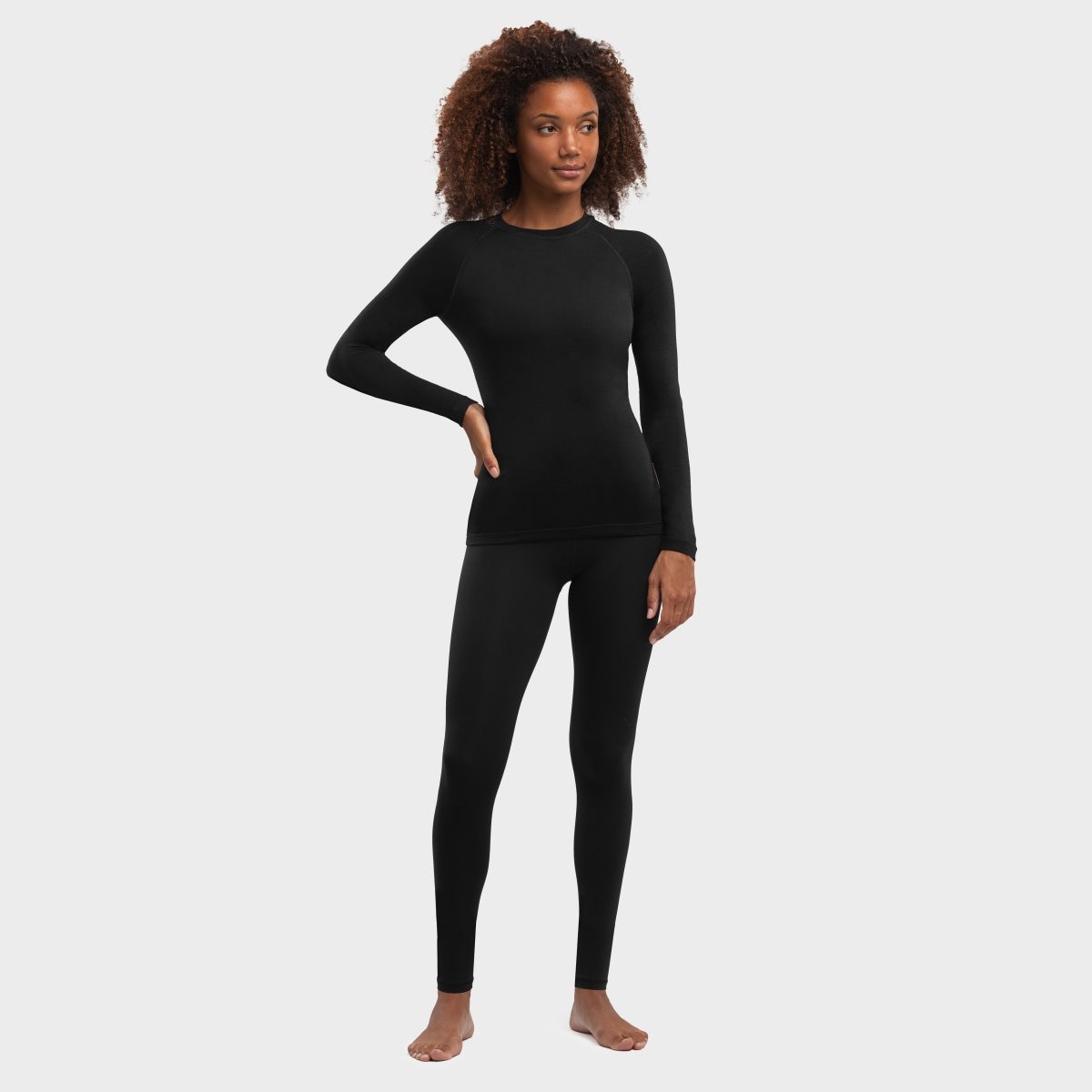 Camiseta interior lana de mujer Ultimate Siberia Siroko - Negro Negro-4