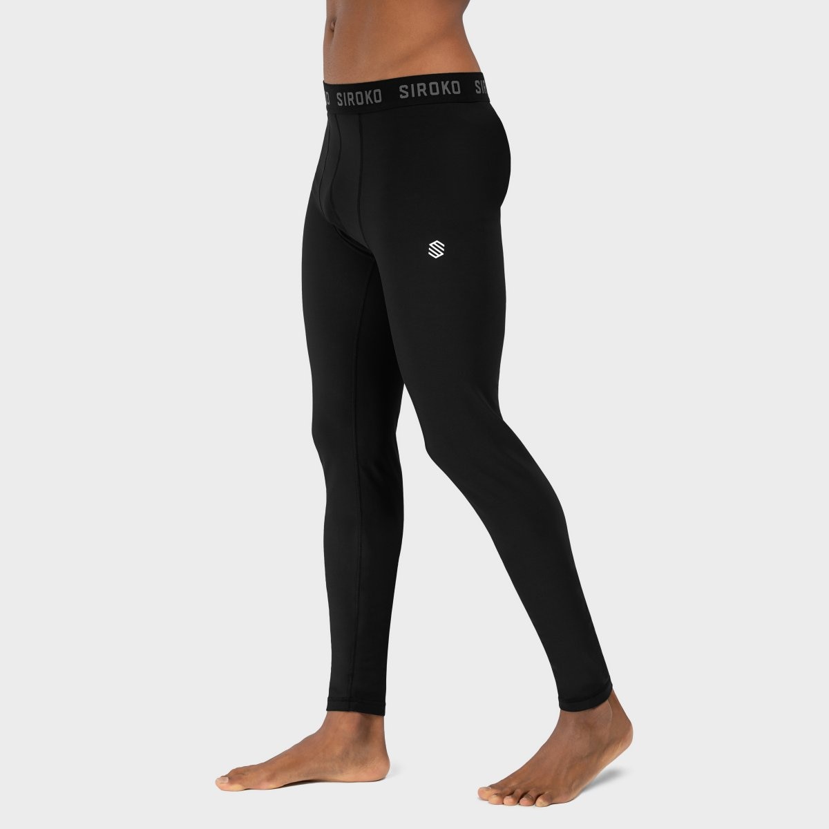 Leggings térmicos de hombre Siroko - Negro Negro-3