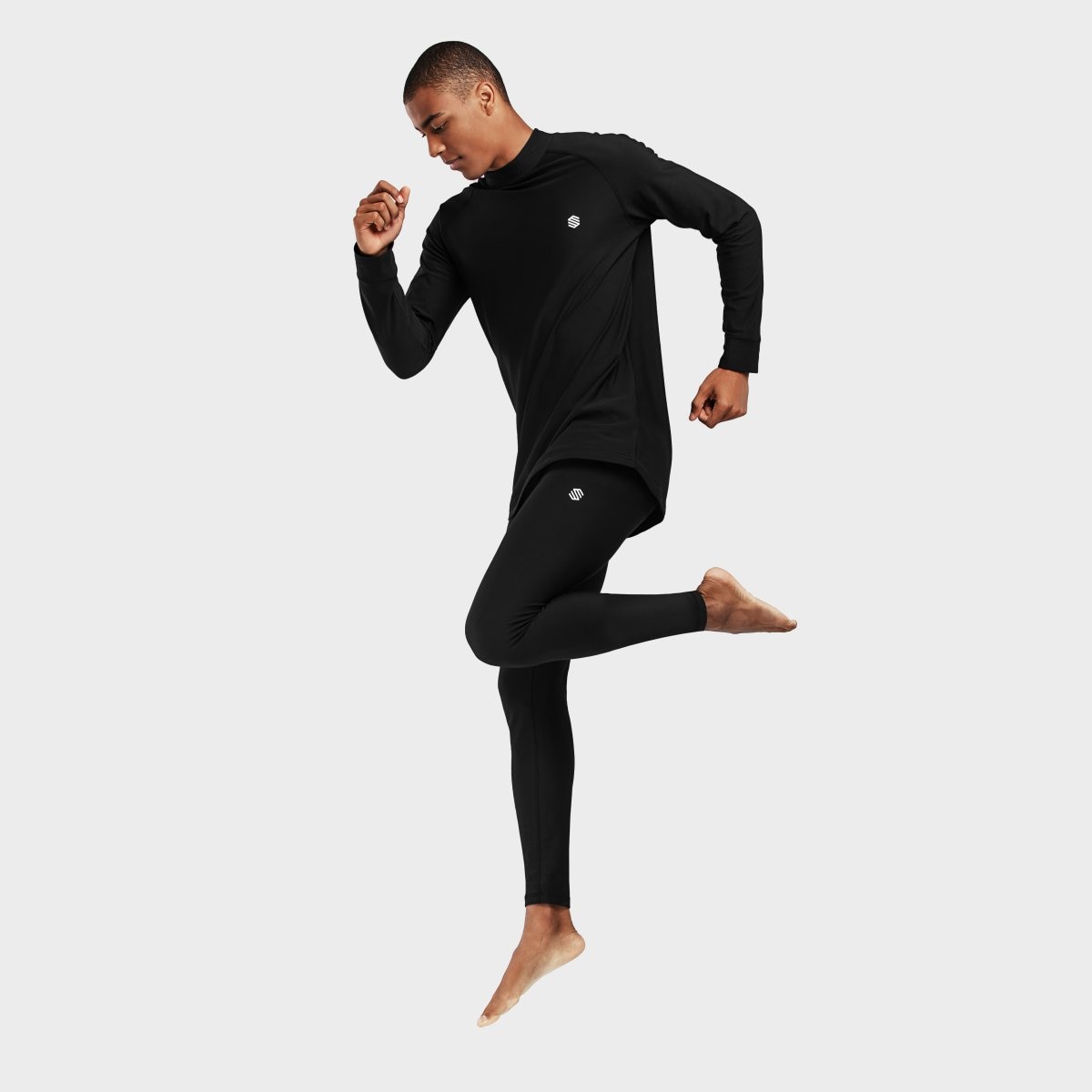 Leggings térmicos de hombre Siroko - Negro Negro-4