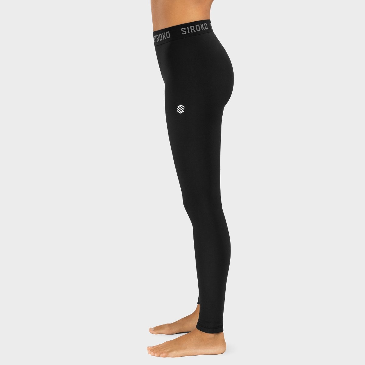 Leggings térmicos de mujer Siroko - Negro Negro-3
