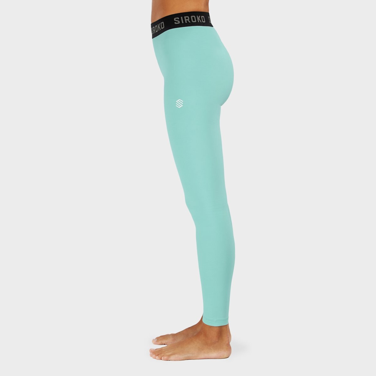 Leggings térmicos de mujer Siroko - Azul celeste Azul celeste-3