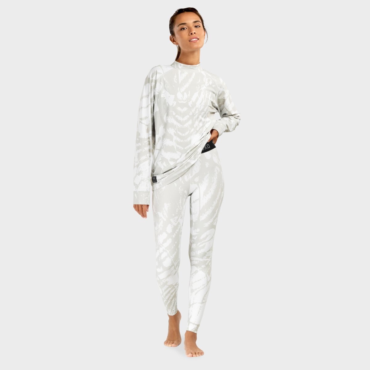 Leggings térmicos de mujer Siroko - Blanco Blanco-4
