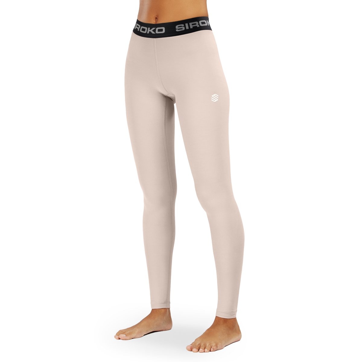 Leggings térmicos de mujer Siroko - Rosa claro Rosa claro-1