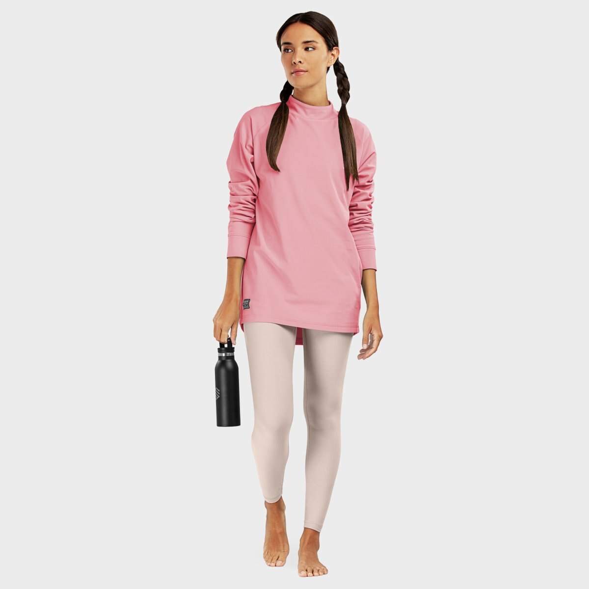 Leggings térmicos de mujer Siroko - Rosa claro Rosa claro-3