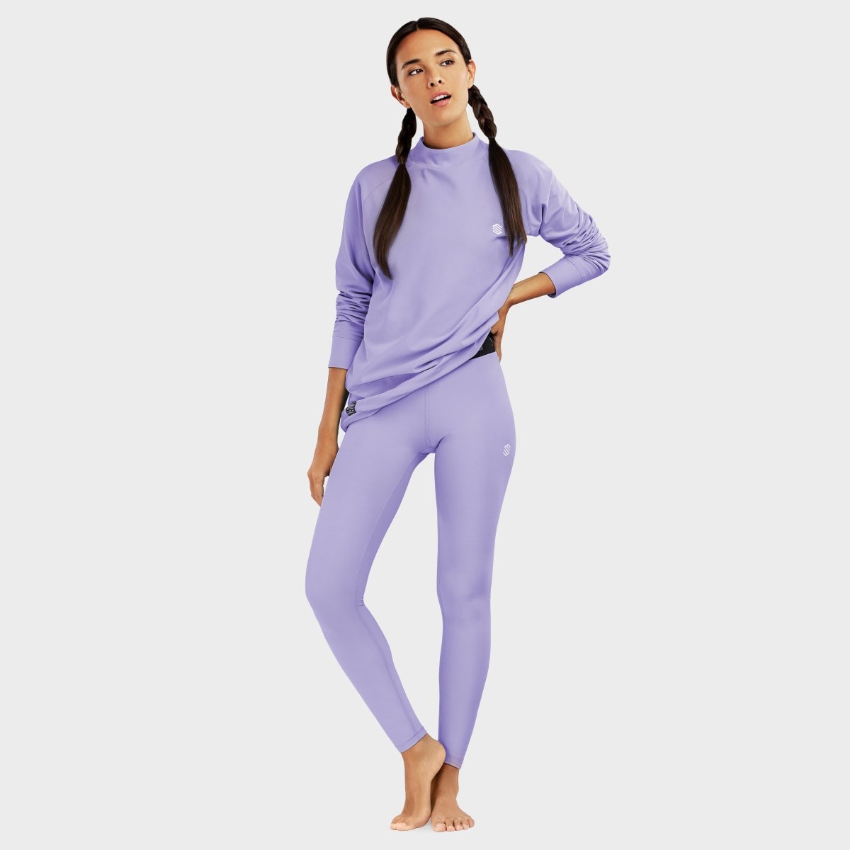 Leggings térmicos de mujer Siroko - Lila Lila-4