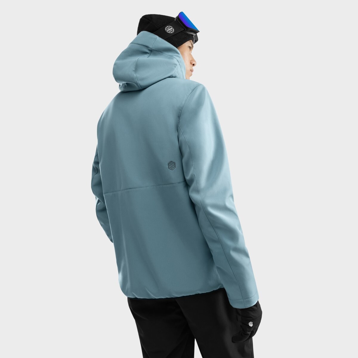 Abrigo De Invierno Para Hombre, Color Liso, Chaqueta De Manga Larga, Más Terciopelo Con Capucha, Botón Con Cremallera, Cálido, Talla Grande Para Hombre, Negro, XL