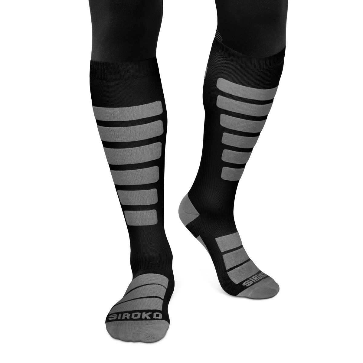 Calcetines para para snow y esquí AORAKI Black Siroko - Negro Negro-1