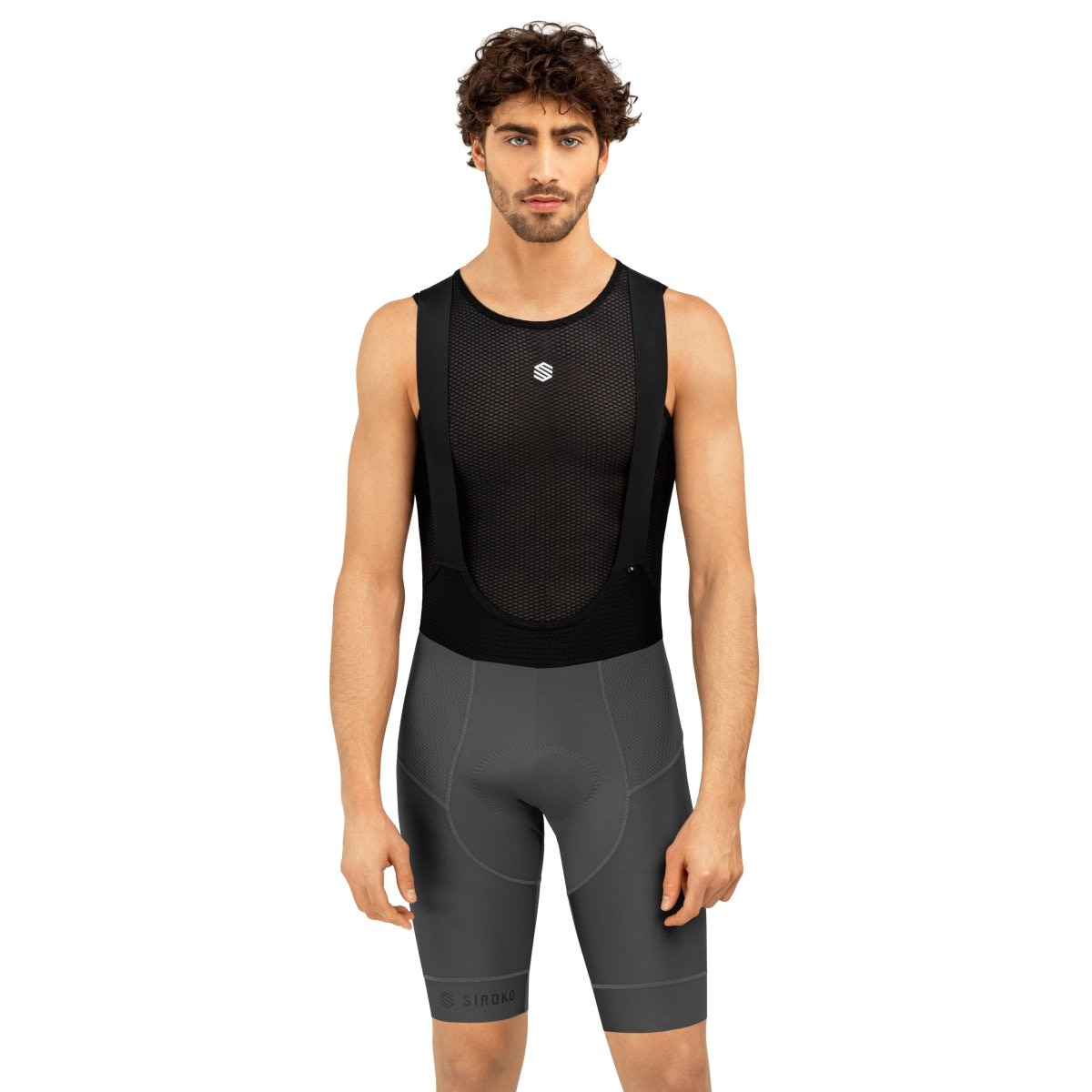 Culote corto ciclismo de hombre SRX Pro Maxim Siroko - Gris Gris-1
