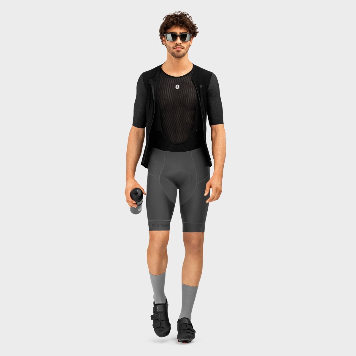 Culote corto ciclismo de hombre SRX Pro Maxim Siroko - Gris Gris-4