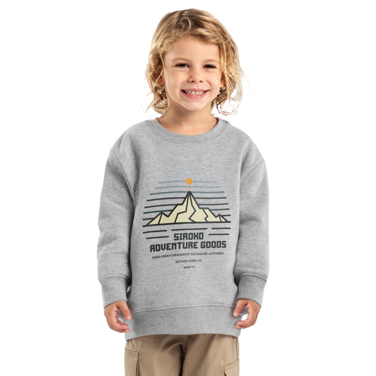 Sudadera de cuello redondo de niño Progress Siroko - Gris Gris-1