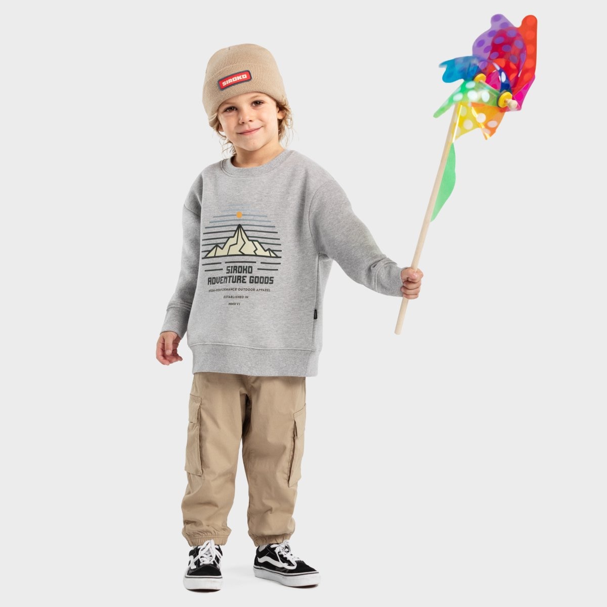 Sudadera de cuello redondo de niño Progress Siroko - Gris Gris-4