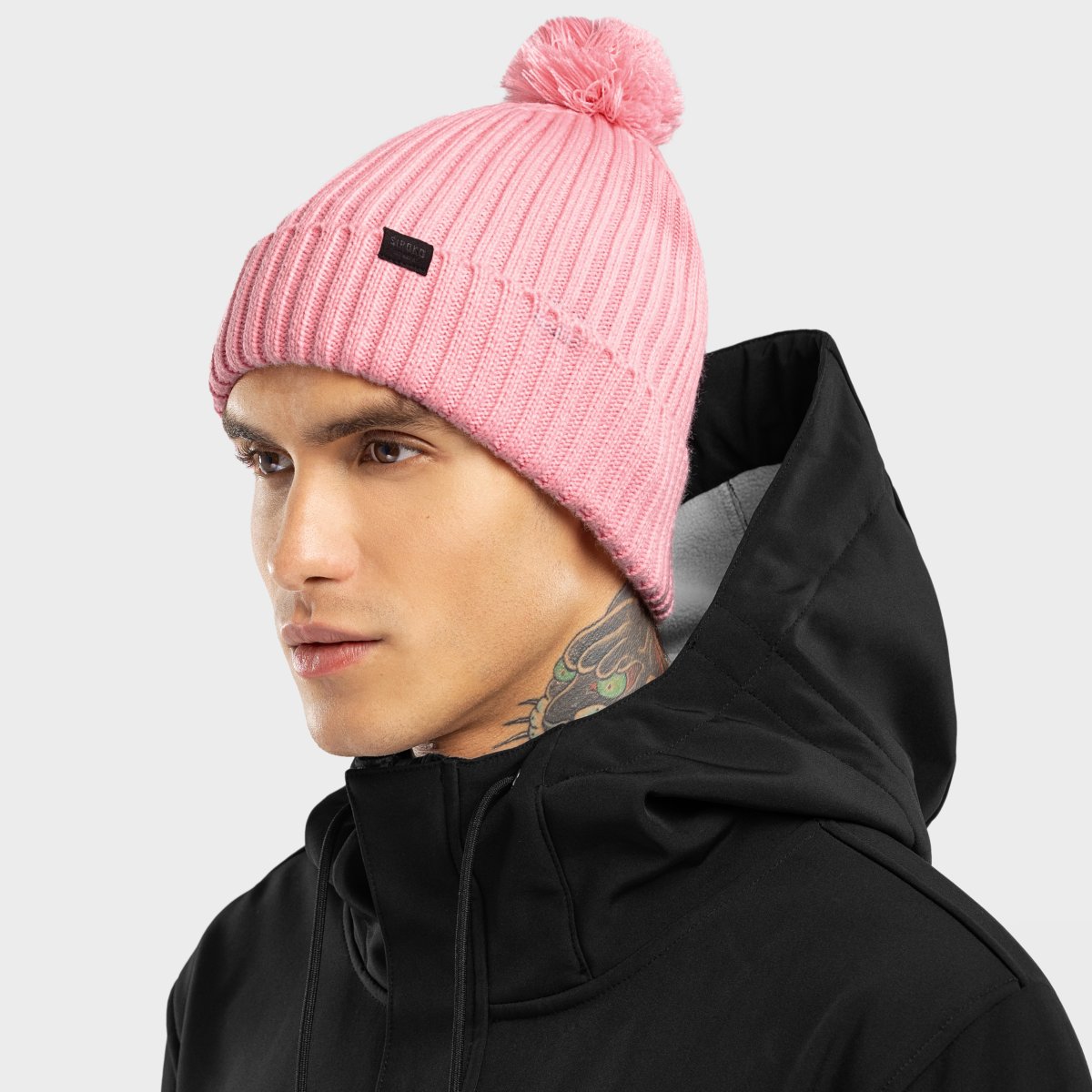 Gorro de invierno con pompón Lulu Siroko - Rosa Rosa-4