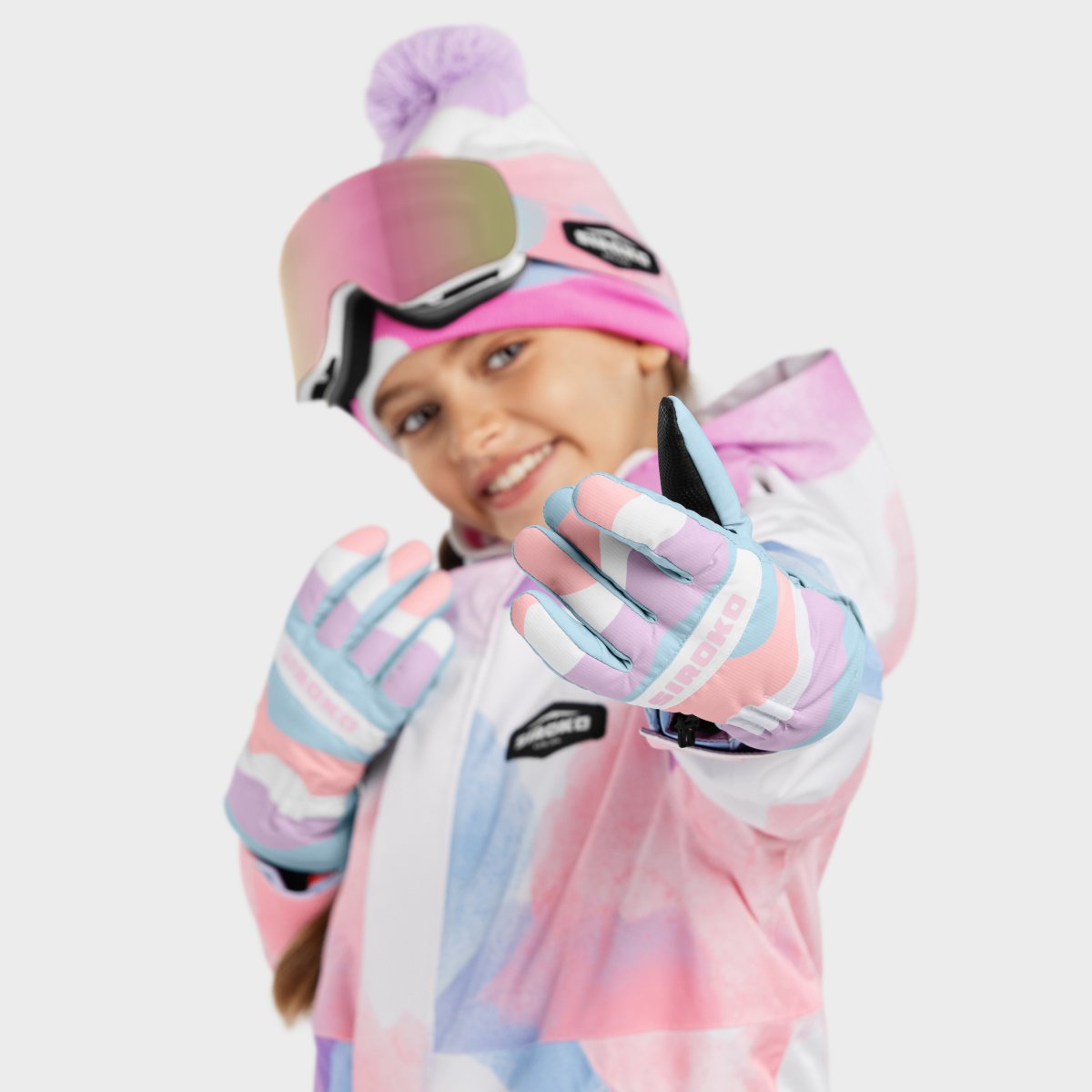 Guantes térmicos esquí niños Bubbles Siroko - Multicolor Multicolor-5
