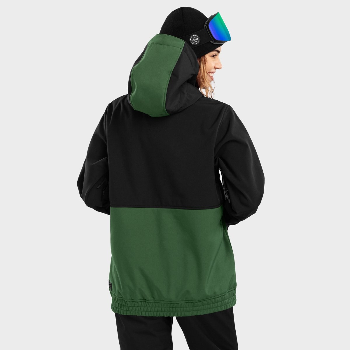 Chaqueta para snowboard/esquí mujer W1-W Siroko - Negro / Verde Negro / Verde-2
