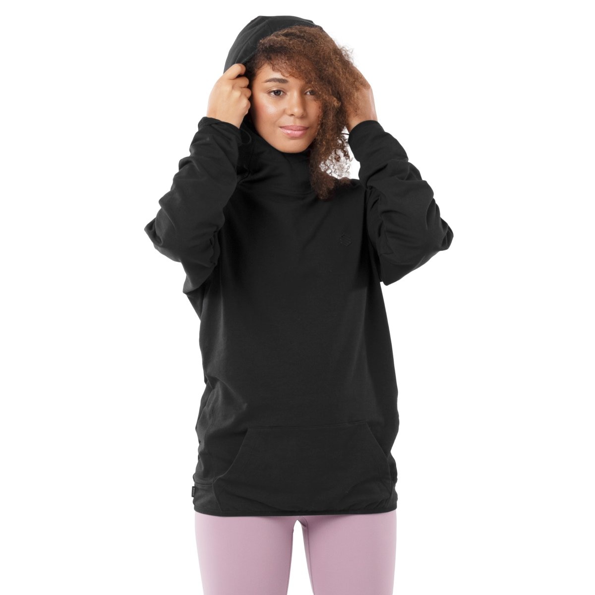 Sudadera fitness de mujer Fitness-H1-W Siroko - Negro mate Negro mate-1