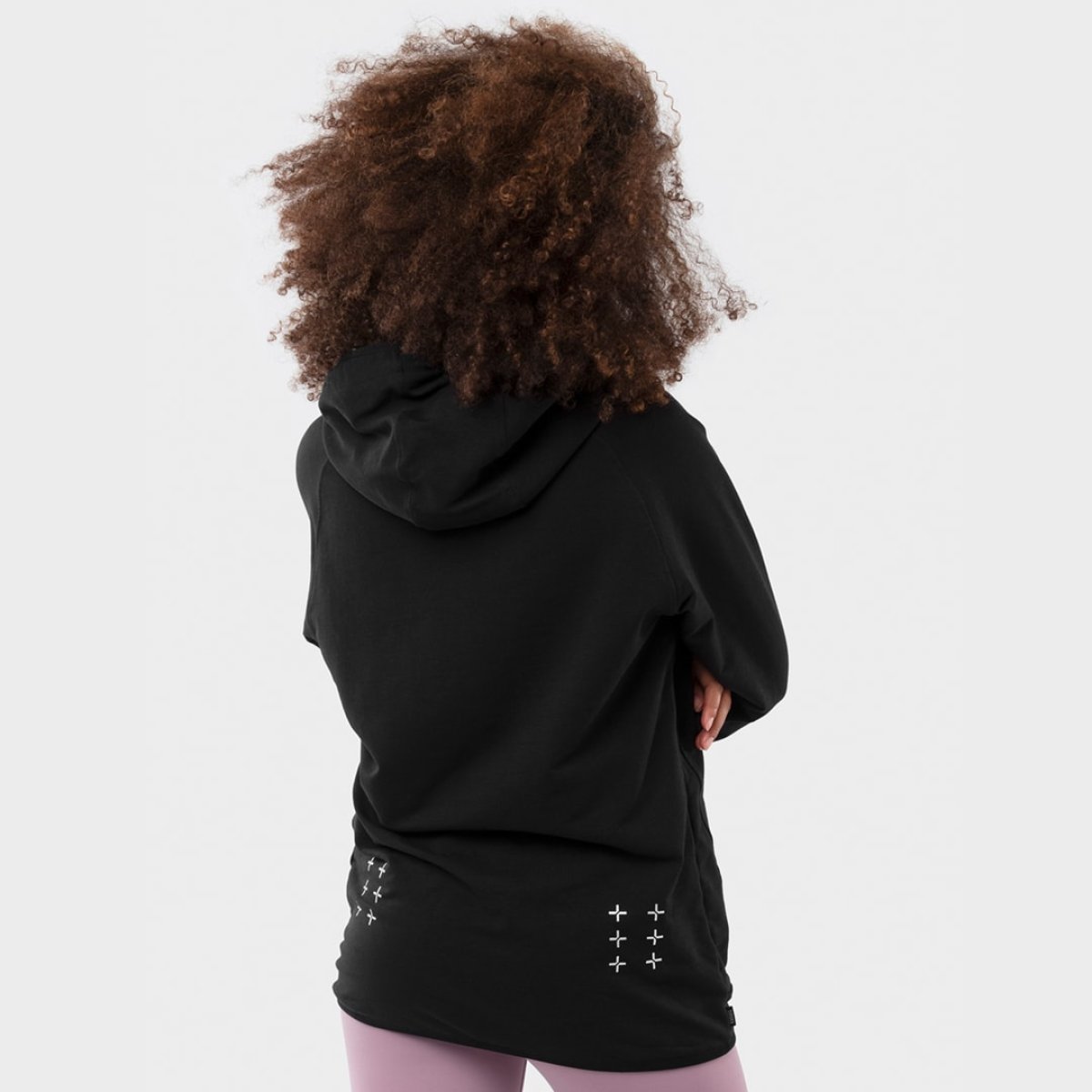 Sudadera fitness de mujer Fitness-H1-W Siroko - Negro mate Negro mate-2