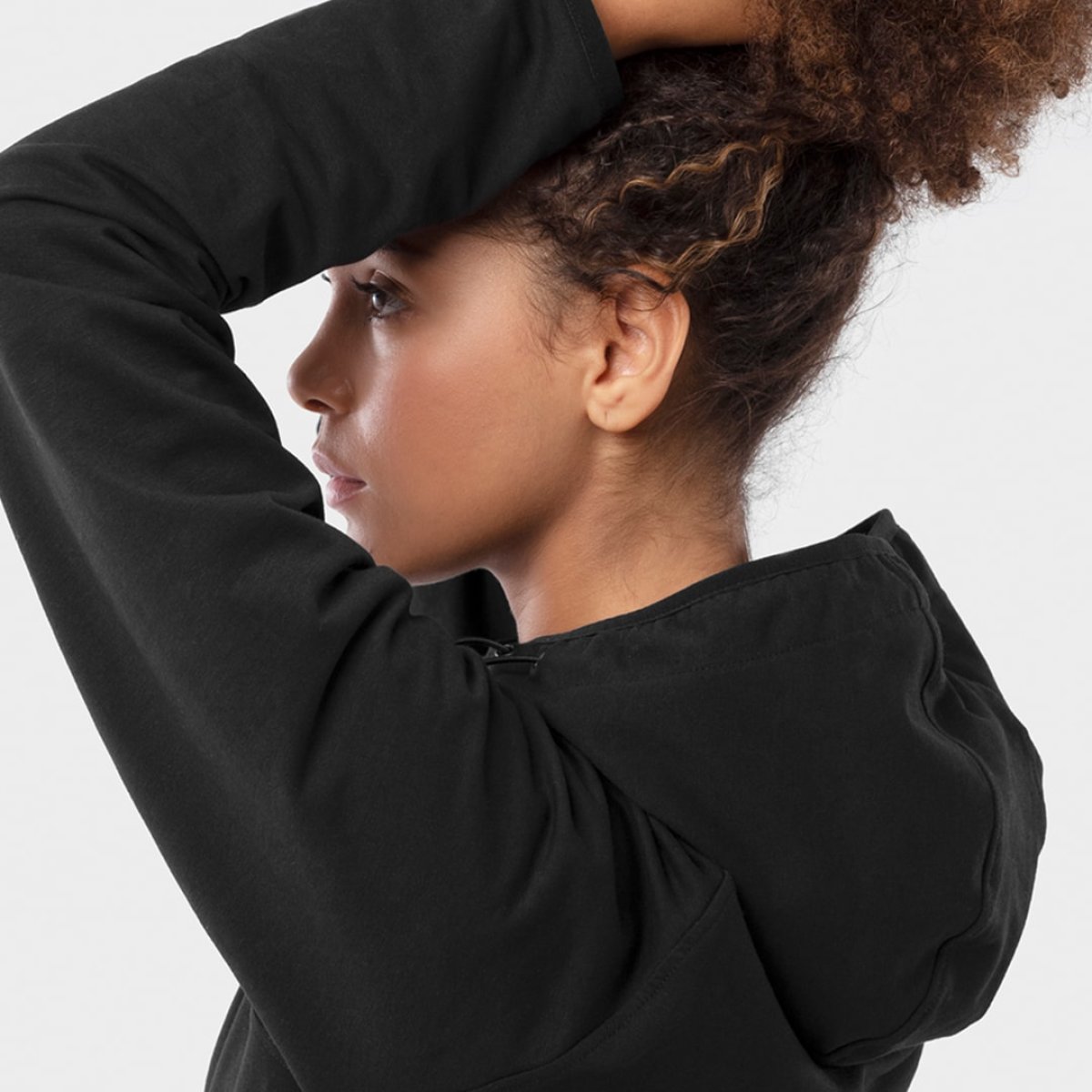 Sudadera fitness de mujer Fitness-H1-W Siroko - Negro mate Negro mate-5