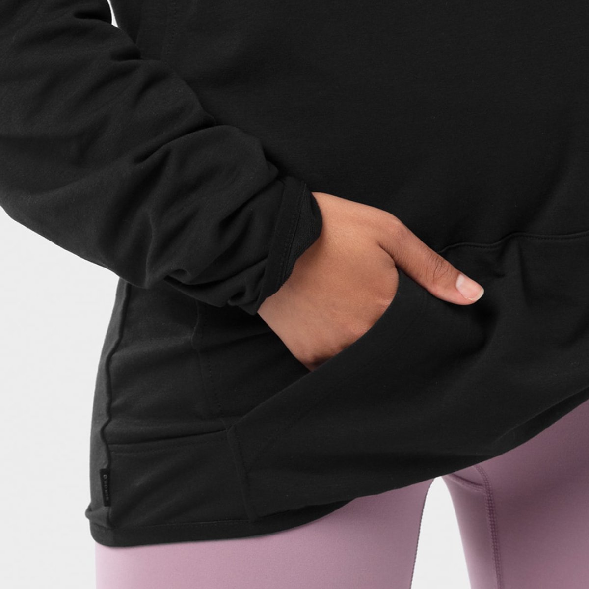 Sudadera fitness de mujer Fitness-H1-W Siroko - Negro mate Negro mate-6