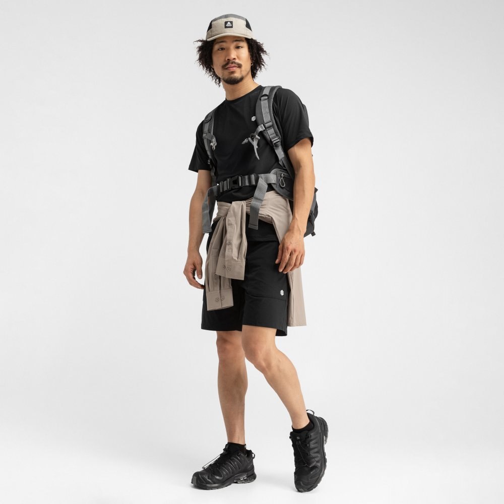 Camiseta manga corta montaña de hombre Cave Siroko - Negro Negro-3