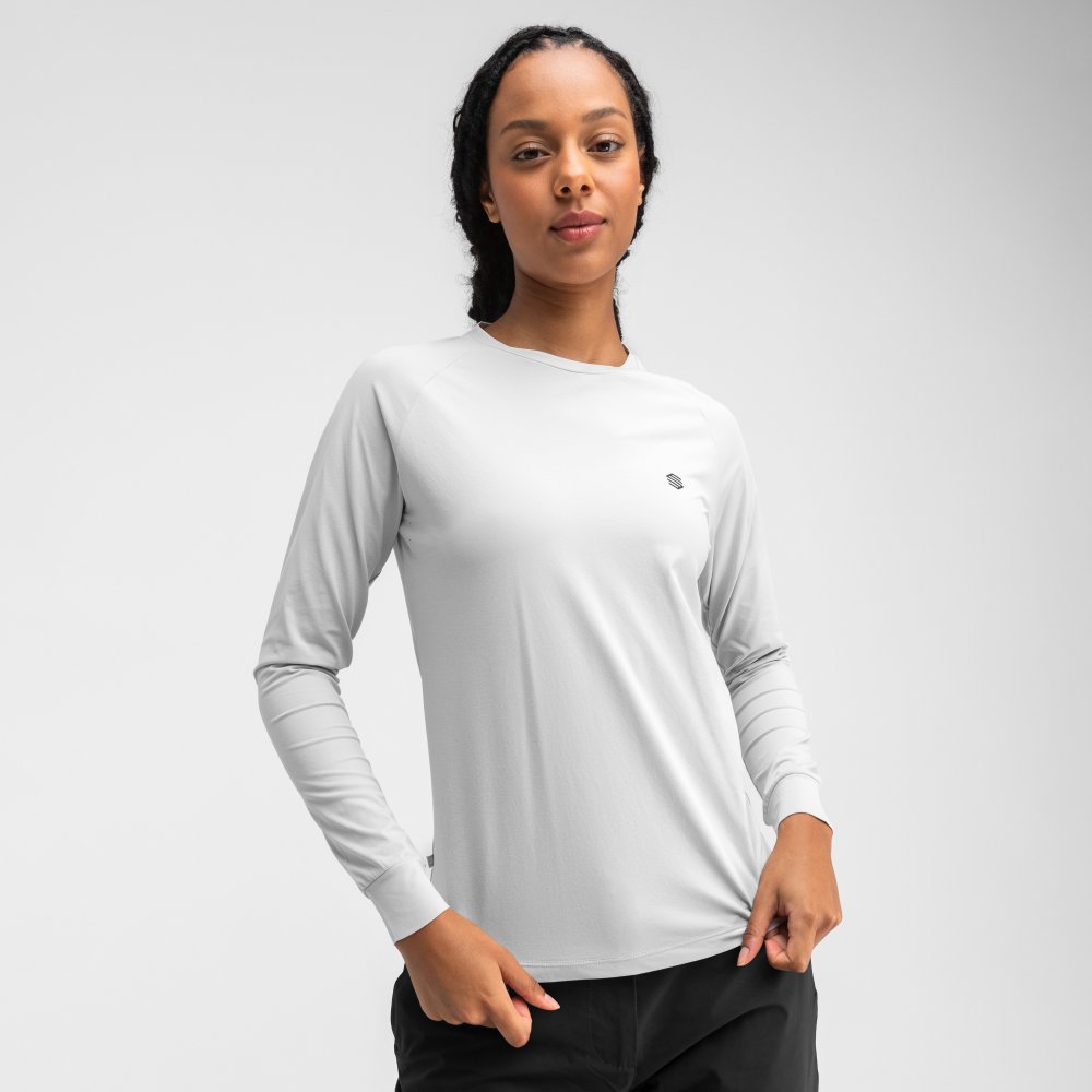 Siroko Camiseta manga larga montaña de mujer Ascend Gris