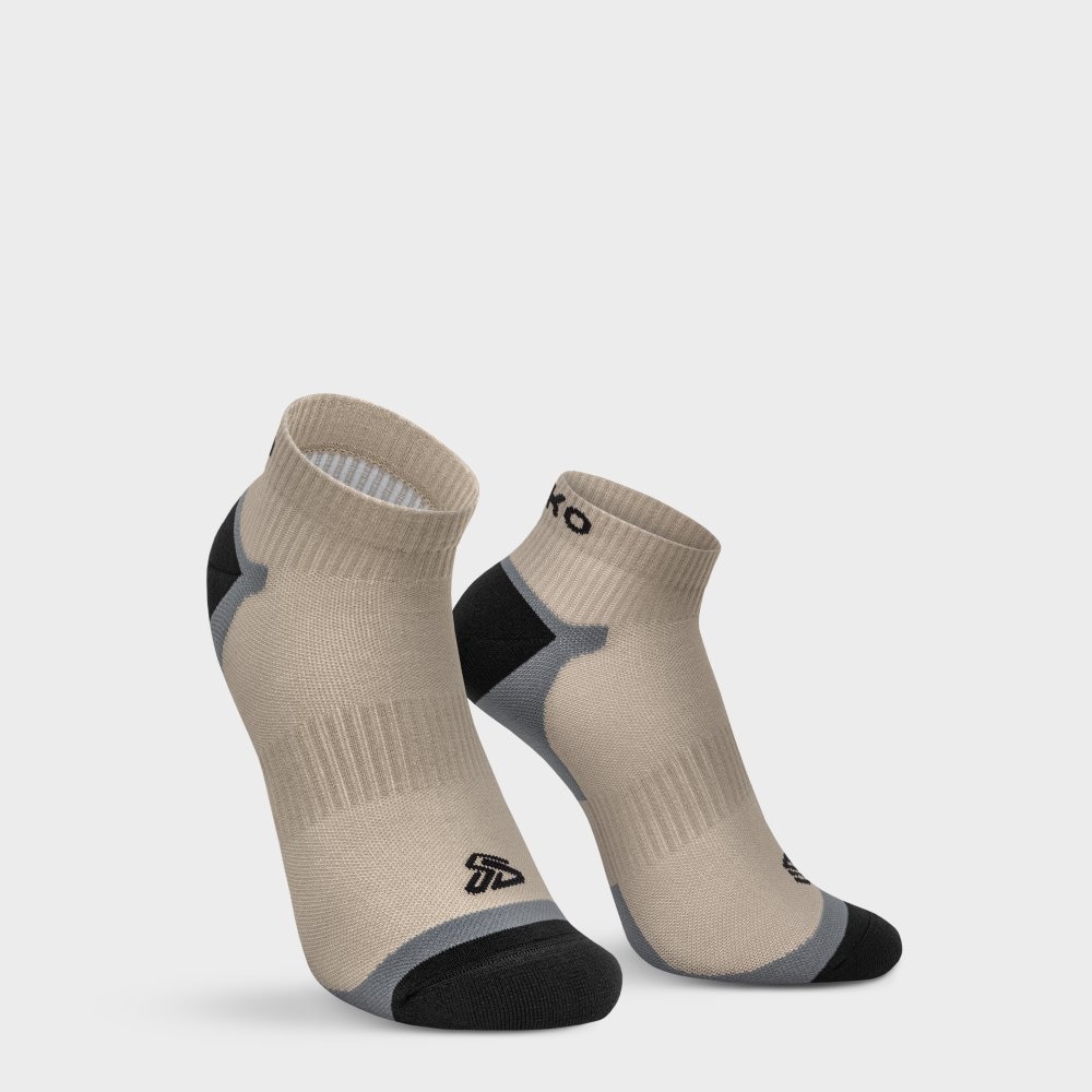 Siroko Calcetines de montaña caña baja unisex Kadishi Marrón