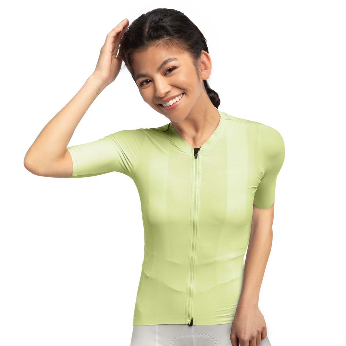 Maillot de manga corta ultraligero mujer SRX Siroko - Verde flúor Verde flúor-1