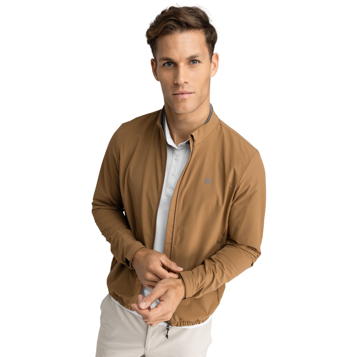 Chaqueta de lluvia golf hombre Muirfield Siroko - Mostaza Mostaza-1