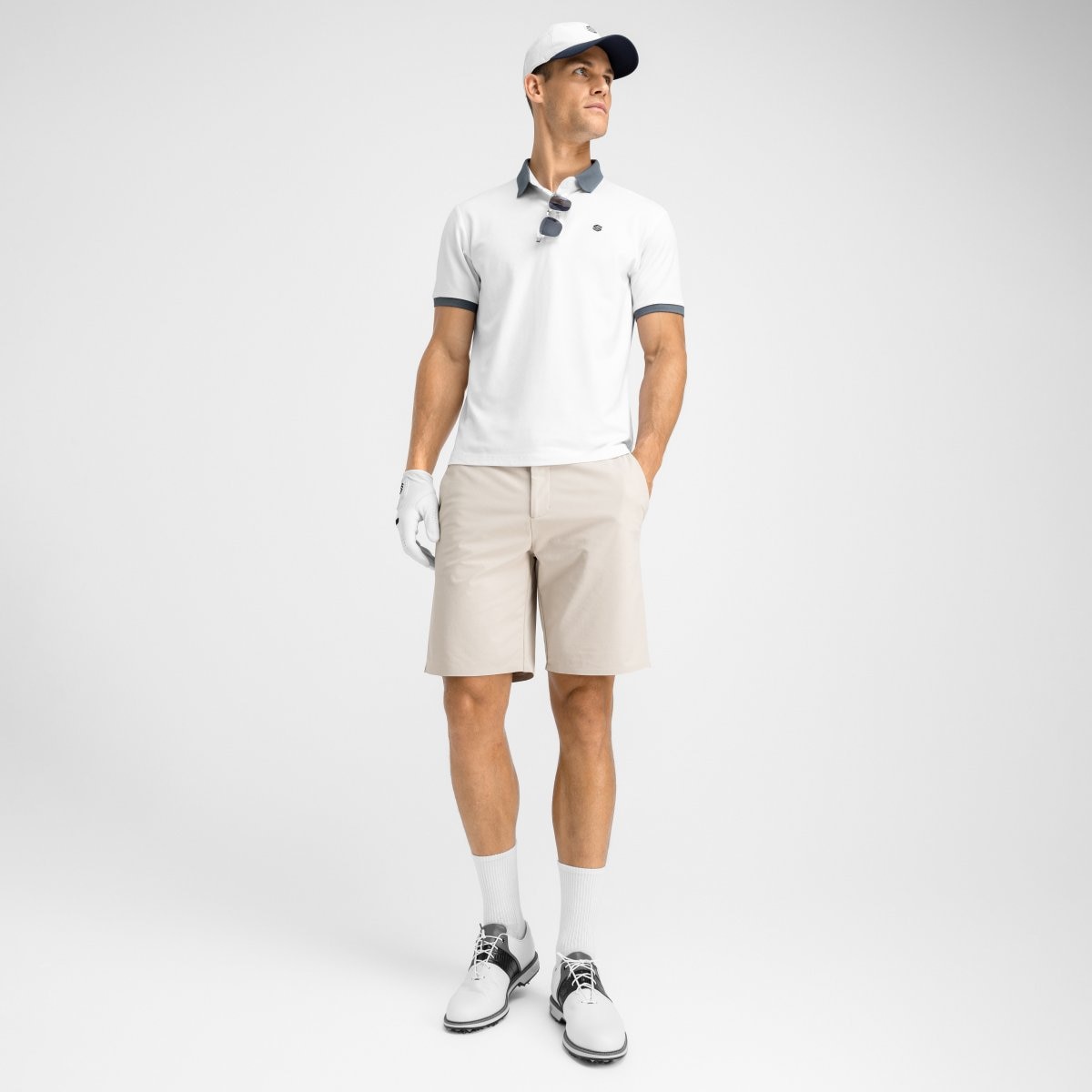 Polo piqué golf hombre Pinehurst Siroko - Blanco Blanco-3