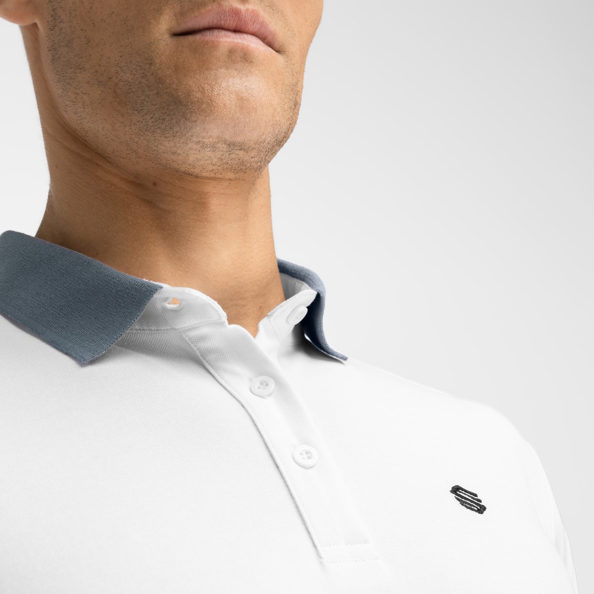 Polo piqué golf hombre Pinehurst Siroko - Blanco Blanco-4