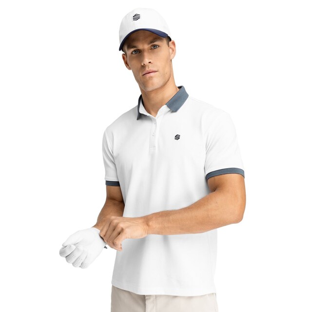 Imagen 0 de Polo piqué golf de hombre Pinehurst White Siroko