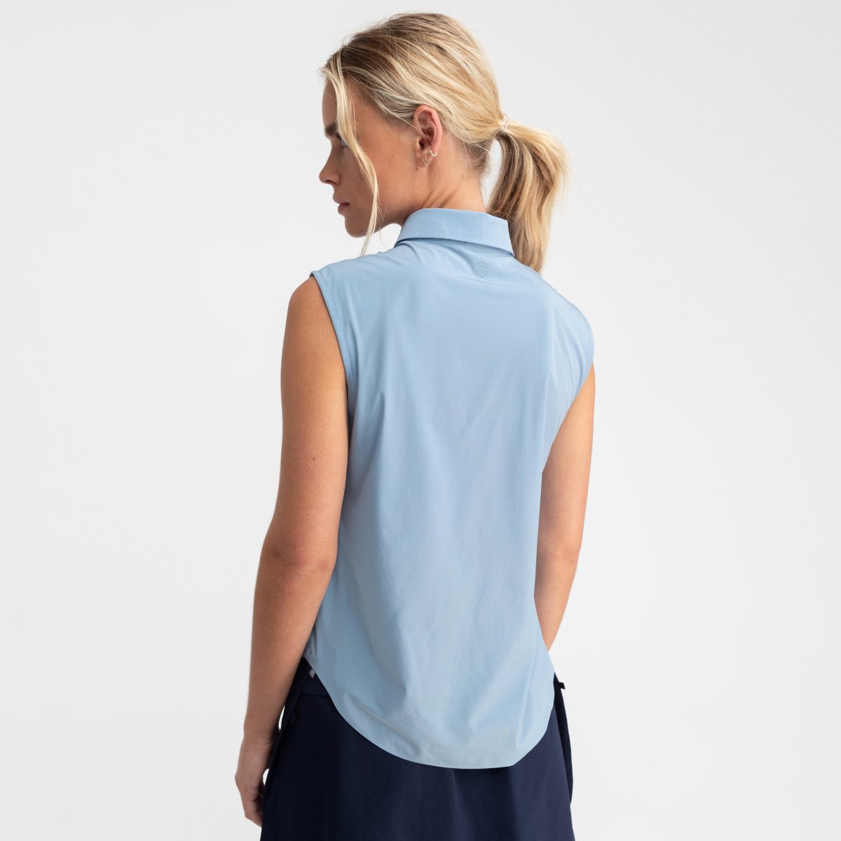 Imagen 2 de Polo técnico sin mangas golf mujer Llorea Siroko - Azul claro Azul claro