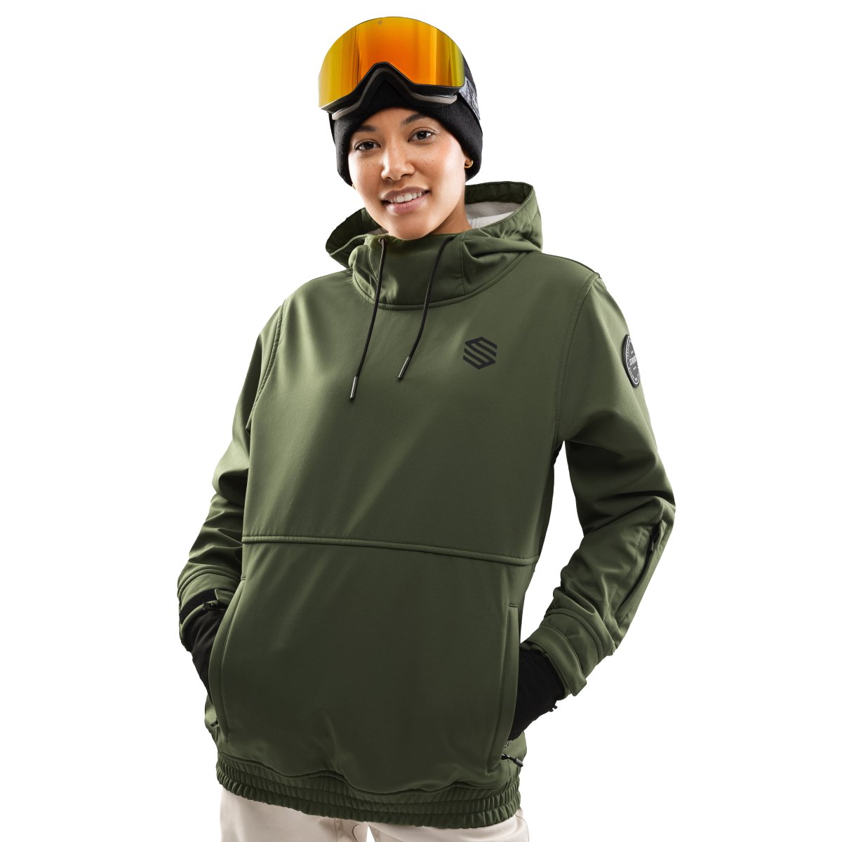 Chaqueta para snowboard/esquí mujer W1-W Siroko - Verde oscuro Verde oscuro-1