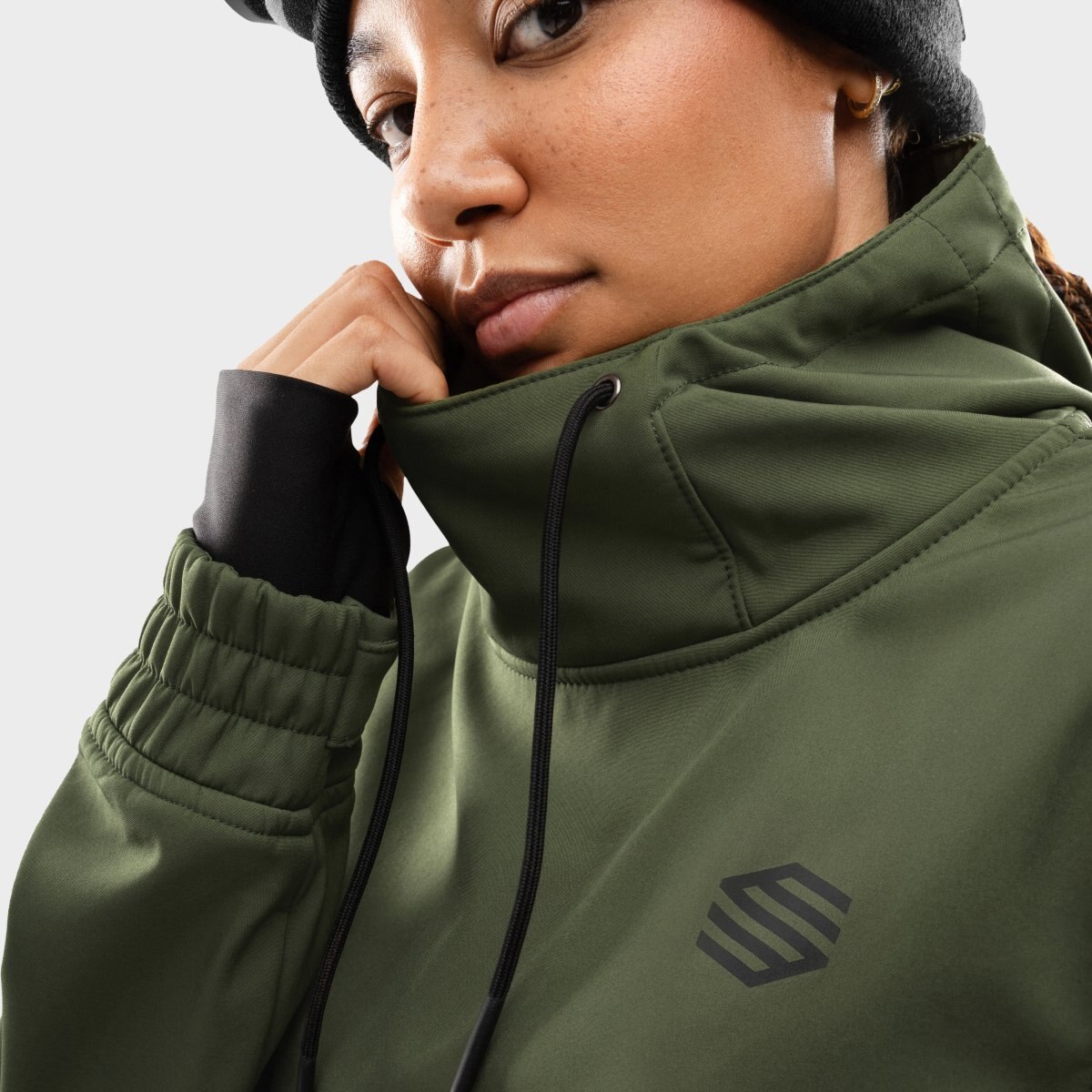 Chaqueta para snowboard/esquí mujer W1-W Siroko - Verde oscuro Verde oscuro-5
