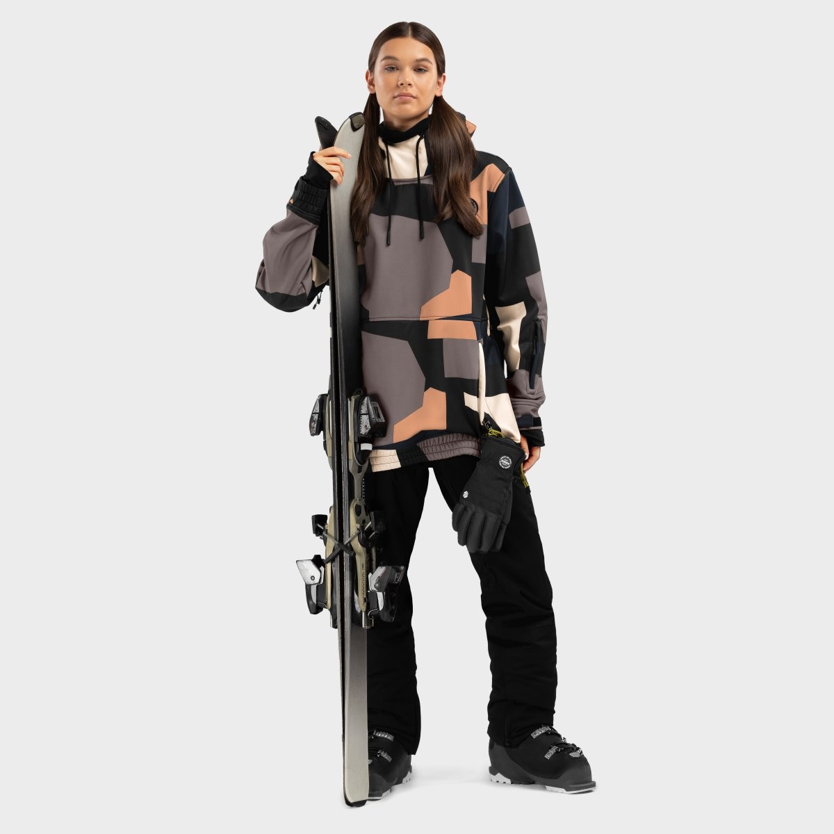 Chaqueta para snowboard/esquí mujer W1-W Siroko - Marrón Marrón-3