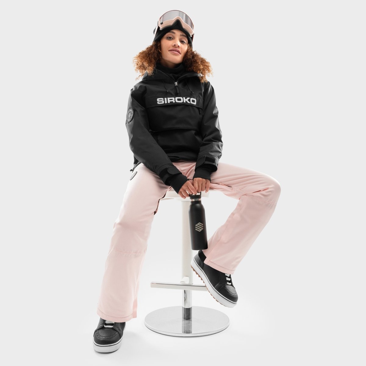 Pantalón de nieve mujer P1-W Siroko - Rosa claro Rosa claro-3