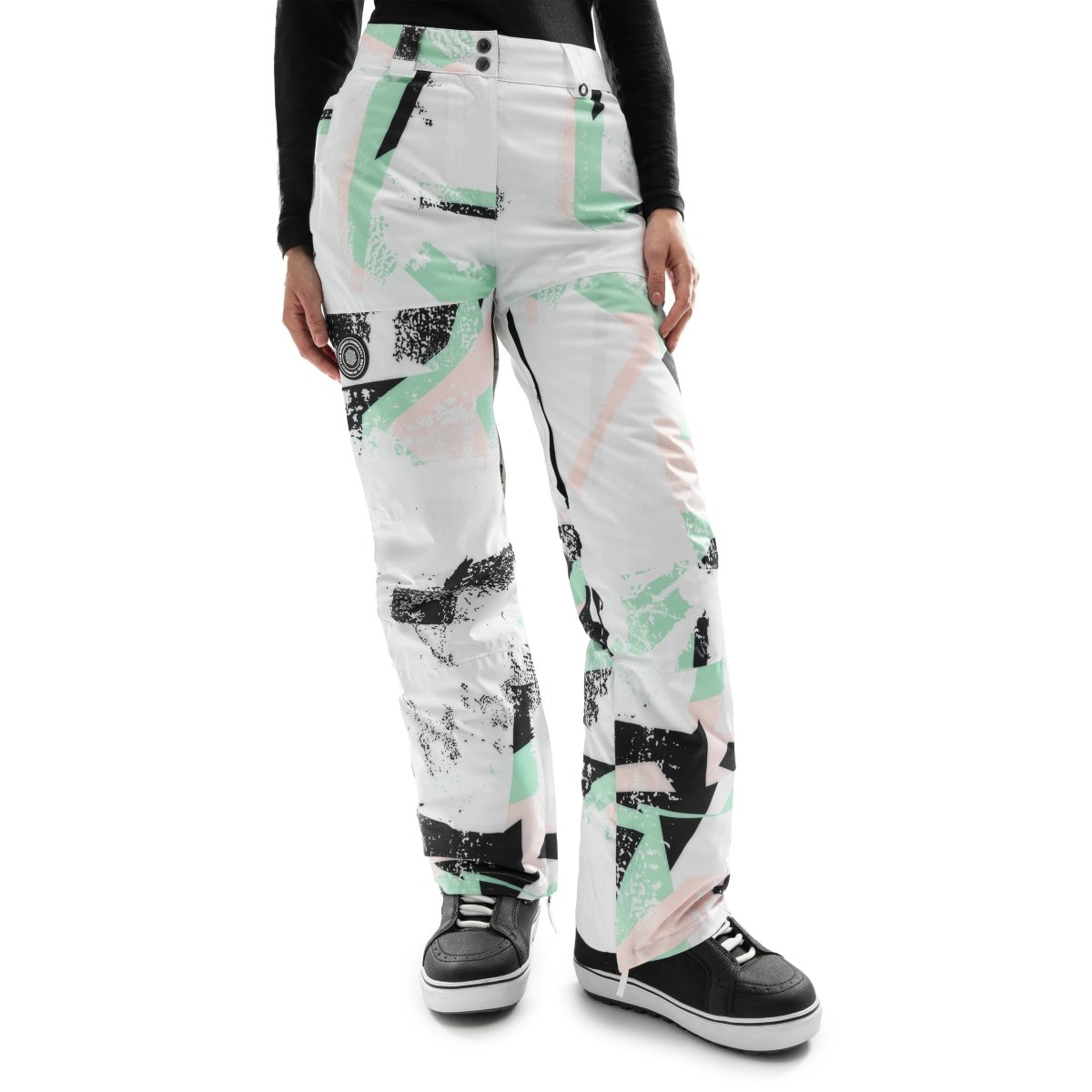 Pantalón de nieve mujer P1-W Siroko - Blanco / Negro Blanco / Negro-1