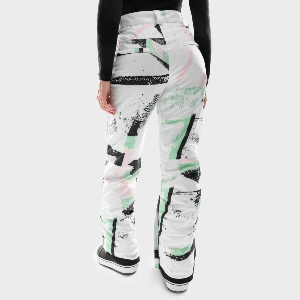 Pantalón de nieve mujer P1-W Siroko - Blanco / Negro Blanco / Negro-2